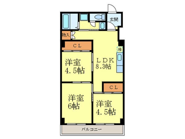 ファ－ストコ－ト今出川北の物件間取画像